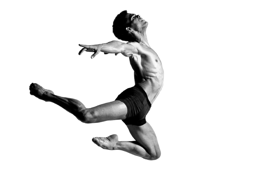 Ballet dancer performing a classical jump demonstrating strength and control